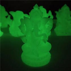 Statua luminosa di Ganesha: giada fatta a mano, decorazione luminosa