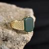 Herren-Vintage-Edelsteinring | Edelstahl-Stil