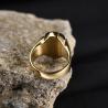 Herren-Vintage-Edelsteinring | Edelstahl-Stil