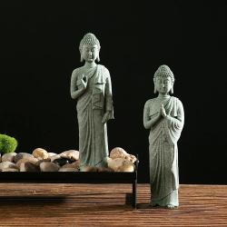 Zen-Buddha-Statue: Sandsteinskulptur | Dekoration für Hof und Zuhause