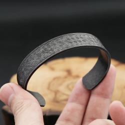 Viking Düğümü Manşet Bileklik | 316L Paslanmaz Çelik | Moda ve Hediyeler