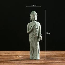 Zen-Buddha-Statue: Sandsteinskulptur | Dekoration für Hof und Zuhause