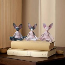 Nacktkatzen-Statue aus Kunstharz – Zen-Dekoration & Meditationsgeschenk