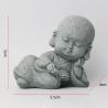 Resin Buddha Statue - Cute Monk Decor for Home & Garden