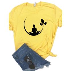 Buddha Lotus Print T-Shirt | Womens Casual & Loose Fit Tee