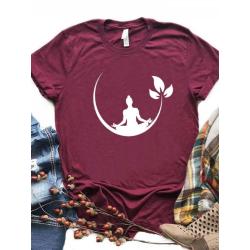 Buddha Lotus Print T-Shirt | Womens Casual & Loose Fit Tee