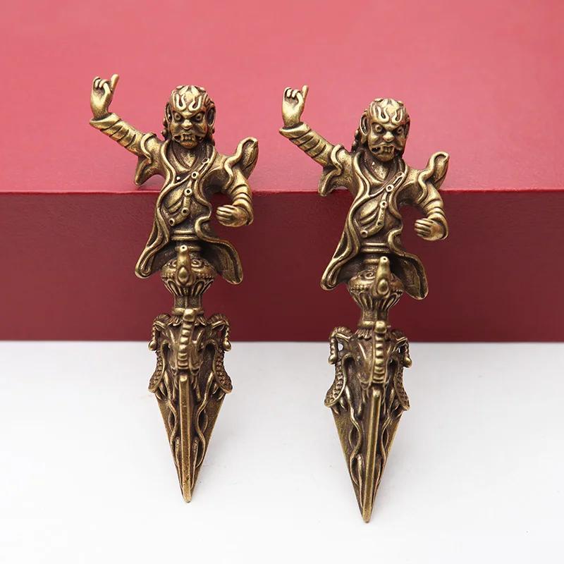 Ornamento Feng Shui con pestello Vajra in ottone - Decorazione buddista