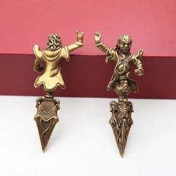 Ornamento Feng Shui con pestello Vajra in ottone - Decorazione buddista