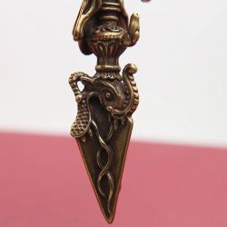 Ornamento Feng Shui con pestello Vajra in ottone - Decorazione buddista