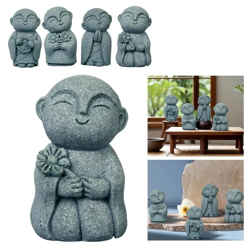 Tibet Buda Keşiş Figürleri: Zen Bahçesi ve Akvaryum Dekorasyonu