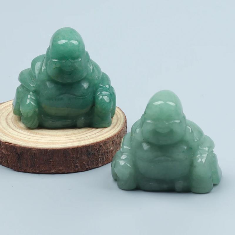 Carved Jade Maitreya Buddha: Reiki Healing & Chakra Balance