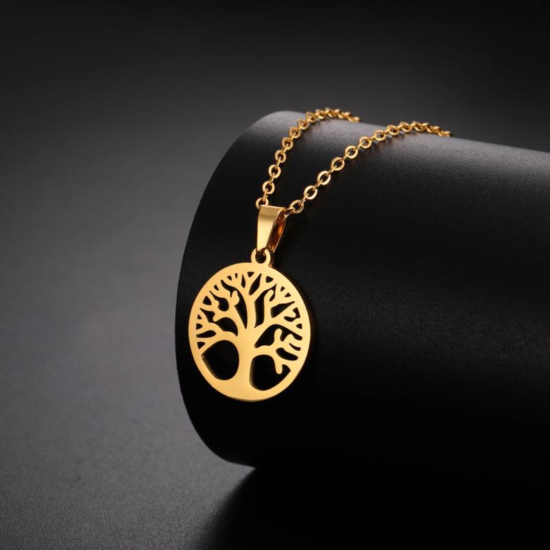 Skyrim Lebensbaum-Anhänger-Halskette - Edelstahl-Schmuck