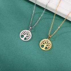 Skyrim Lebensbaum-Anhänger-Halskette - Edelstahl-Schmuck
