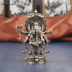 Buddha-Statue aus massivem Messing, nepalesischer Elefantengott – Buddhistische Dekoration