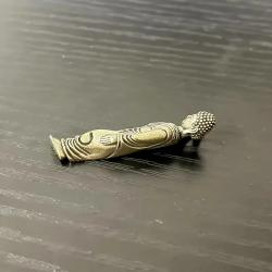Liegende Buddha-Statue aus Messing: Handgefertigtes Sammlerstück