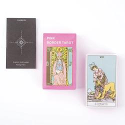 Pembe Kenarlı Tarot Destesi: Kehanet ve Eğlenceli Oyunlar İçin 78 Kart