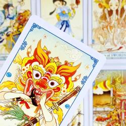 Carte dei Tarocchi della Corte Retro: mazzo da 78 pezzi in stile cinese per tutti i livelli