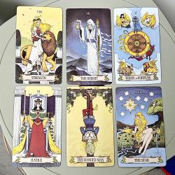 Jeu de Tarot Miroir Secret : 78 cartes Rider-Waite colorées