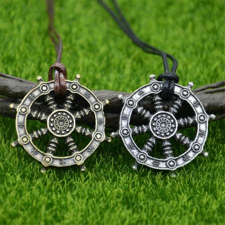 Budist Samsara Çarkı Kolye: Antika Tibet Kolye Ucu