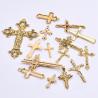Pendentifs et breloques croix en or pour la création de bijoux DIY (15 pièces)