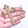 Pendentifs et breloques croix en or pour la création de bijoux DIY (15 pièces)