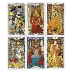 Golden Art Nouveau Tarot Deck: 78 Cards + Guidebook for Beginners