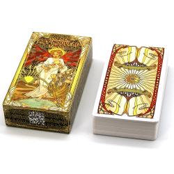 Golden Art Nouveau Tarot Deck: 78 Cards + Guidebook for Beginners
