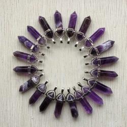 Amethyst-Kristallanhänger: Heilendes Reiki & Schmuckherstellung (24er-Pack)