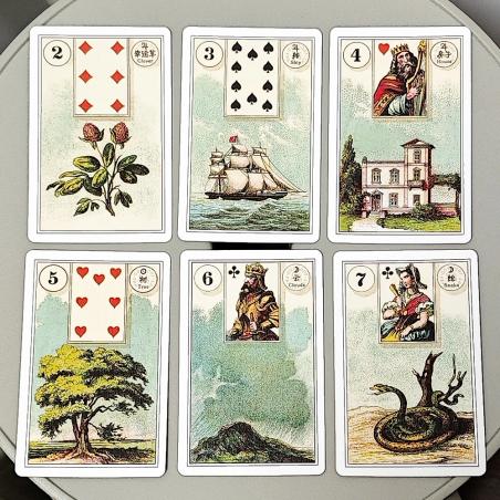 Lenormand Kart Destesi: Fransızca ve İngilizce İki Dilli Tarot Falı