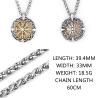 Viking Rune Muska Kolye - Erkekler ve Kadınlar için Paslanmaz Çelik Kolye Ucu