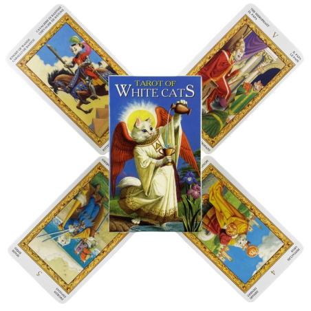 White Cat Tarot Deck: 78 Card Oracle for Divination & Readings