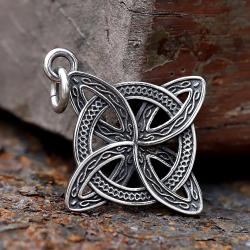 Collana con ciondolo a forma di strega vichinga | Nodo celtico, acciaio inossidabile
