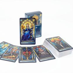 Bezauberndes Tarot-Deck in Buntglasoptik: 78 Karten für Wahrsagerei und Spaß