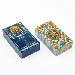 Bezauberndes Tarot-Deck in Buntglasoptik: 78 Karten für Wahrsagerei und Spaß