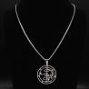 Collana con sigillo satanico | Baphomet e Lucifero in acciaio inossidabile