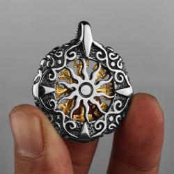 Viking Rune Muska Kolye - Erkekler ve Kadınlar için Paslanmaz Çelik Kolye Ucu