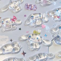 Autocollants Hello Kitty style anime | Décoration 3D en gelée et cristal pour téléphones