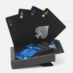 Wasserfeste Zauberkarten: Schwarzes und goldenes Spieldeck