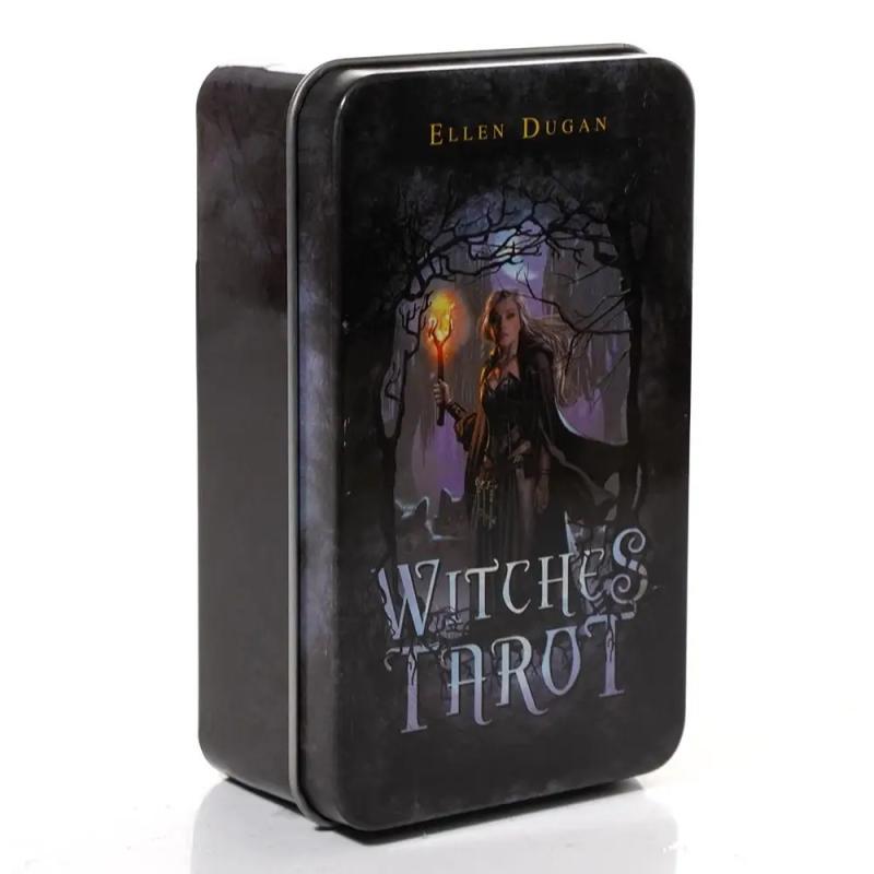 Jeu de Tarot Sorcier : Boîte en métal 10,3 x 6 cm et guide PDF