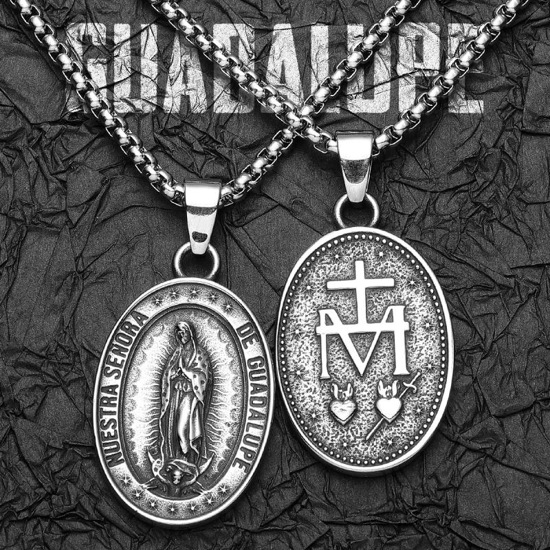Ciondoli Guadalupe in acciaio inossidabile | Gioielli punk ed eleganti