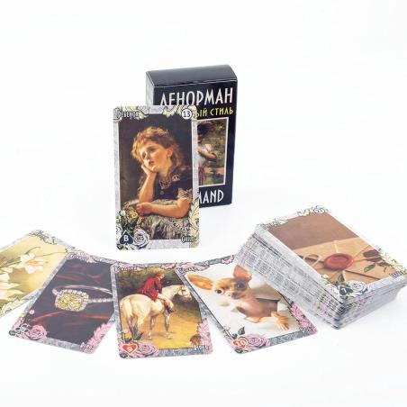 LENORMAND Cartes Oracle Style Vintage - Jeu de divination de 72 cartes