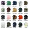 Crânes en cristal d'améthyste et de quartz rose : statues énergétiques sculptées à la main