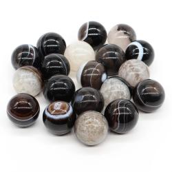 Schwarze Achatkugeln: Heilkristalle für Dekoration & Schmuck