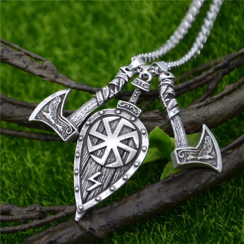 Wikinger-Kolovrat-Runen-Amulett-Anhänger – Schmuck mit slawischem Symbol