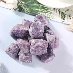 Cristal de lépidolite violette : pierre de guérison Reiki naturelle et décoration