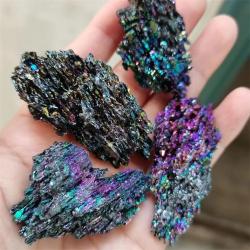 Décoration en malachite et cristal de quartz éclatants - Spécimens uniques