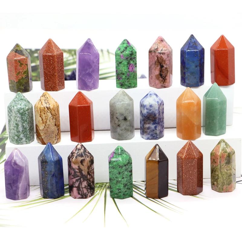 Baguettes pointues en cristal d'améthyste pour le Reiki et la création de bijoux