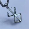 Ciondolo con runa Berserker | Collana con amuleto nordico in acciaio inossidabile