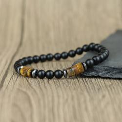 Bracciale da uomo fatto a mano | Energia e meditazione in pietra imperiale