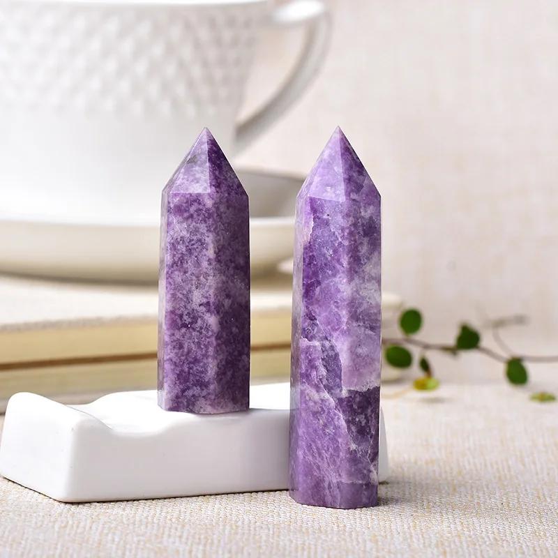 Lapidolit-Obelisk: Heilturm und Dekoration aus violettem Kristall